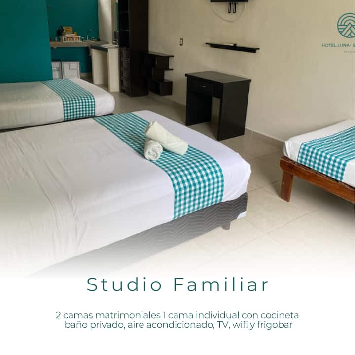Studio Familiar 3 Camas - Gratis Desayuno Y Bicis - Bacalar
