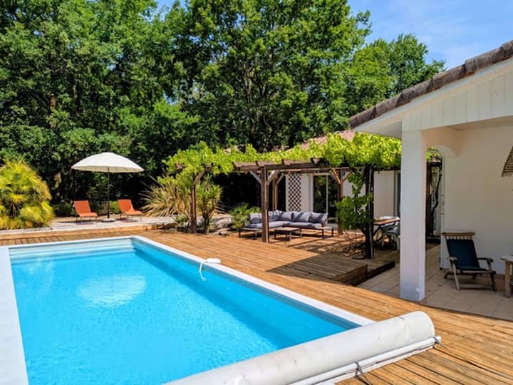 Villa Au Calme, Piscine Privée - 6 Pers. - Biscarrosse