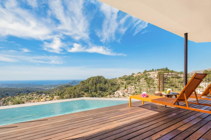Modern Villa On Top Of The Hill With Seaview - Estellencs
