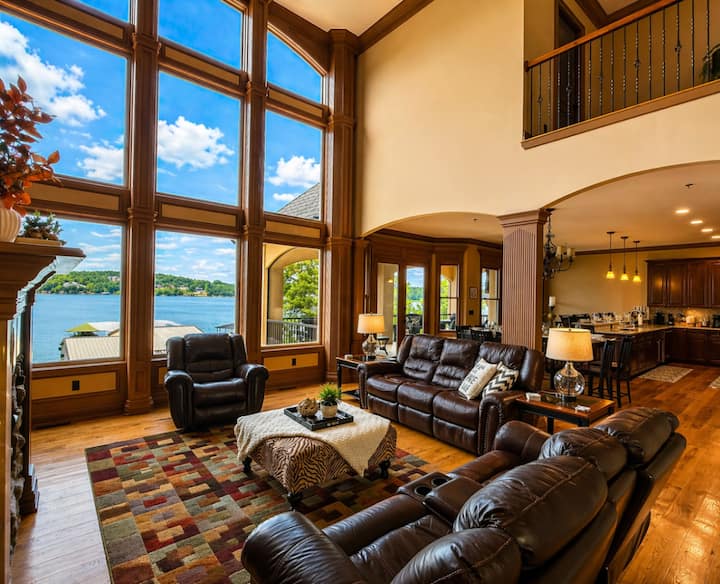 Luxury Lakefront 6bd/5ba/pool/dock/movietheater-18 - 奧扎克湖