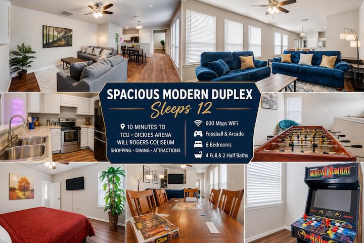 Tcu & Dickies Arena 6 Br Duplex | Sleeps 12 - Fort Worth, TX