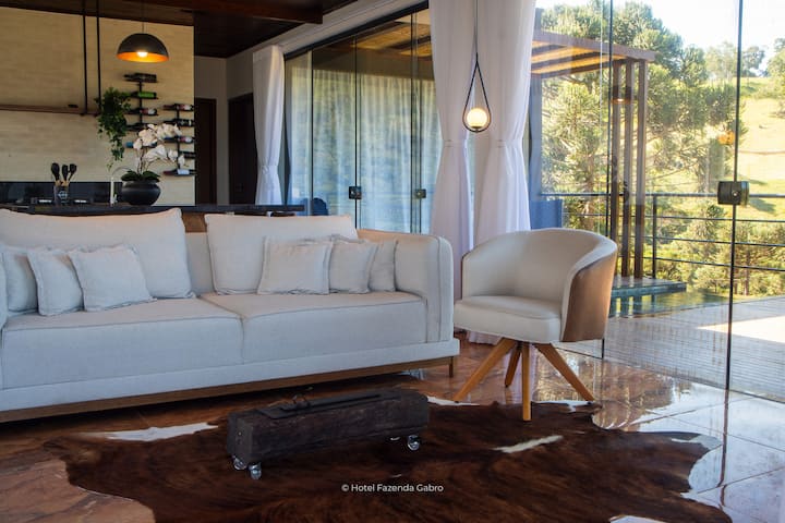 Casa De Vidro - Hotel Fazenda Gabro - Itaoca