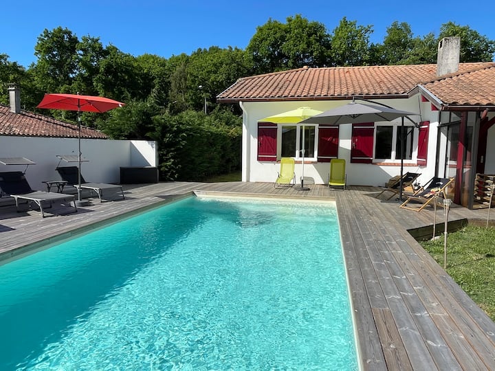 Maison 6/8 Pers Piscine Clim Et Forêt/lac à Pied - Biscarrosse