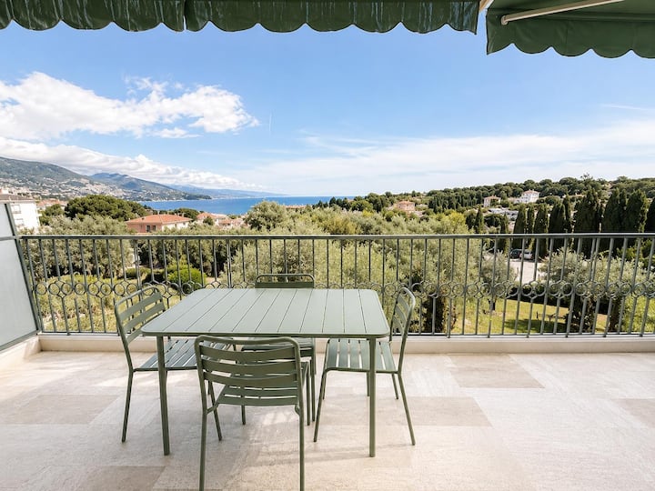 Appartement Vue Mer En Plein Cœur Du Cap Martin - Roquebrune-Cap-Martin