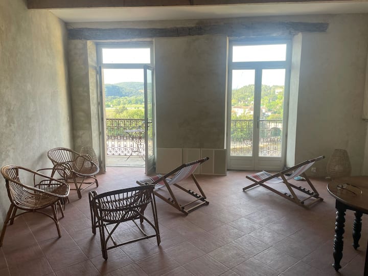 Maison De Village Vue Incroyable Au Bord De L'orb. - Roquebrun