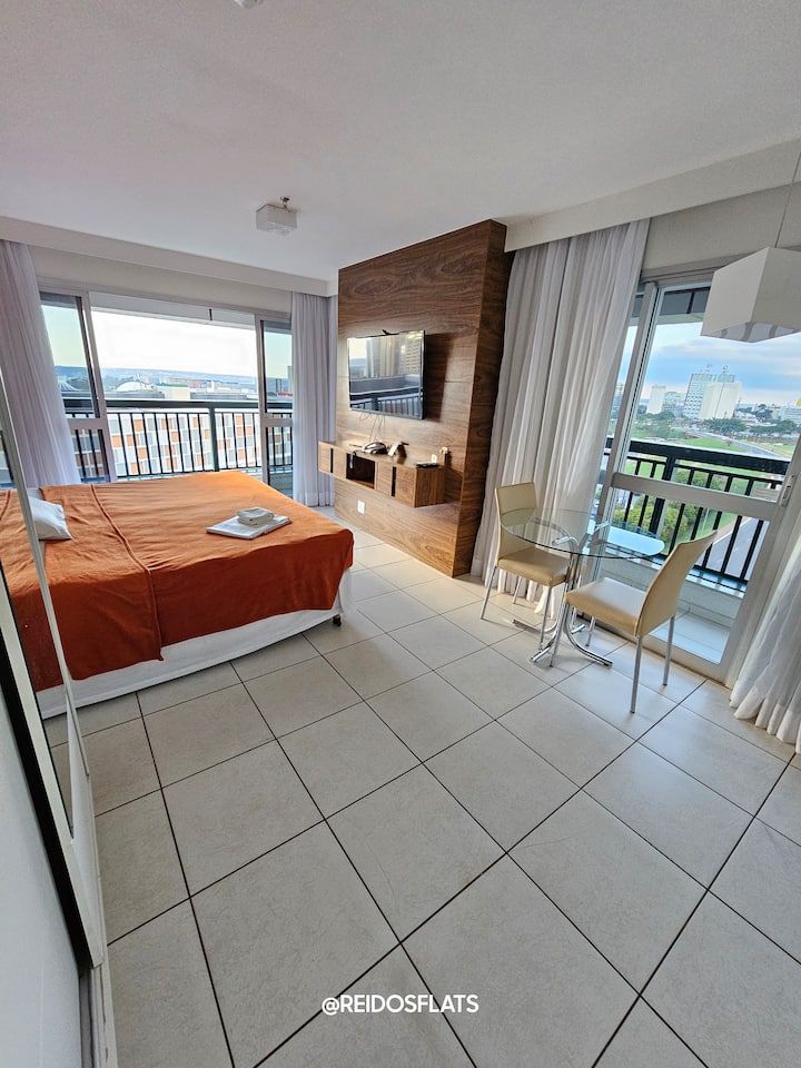 Flat Vision, Shn Quadra 1, Piscina+academia+wi-fi - Brasília
