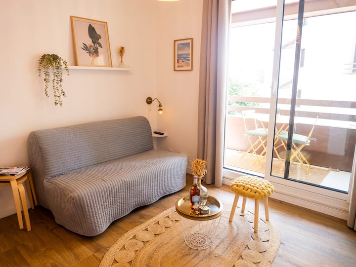 Studio Avec Balcon, Plage à Pied & Parking Privé - Seignosse