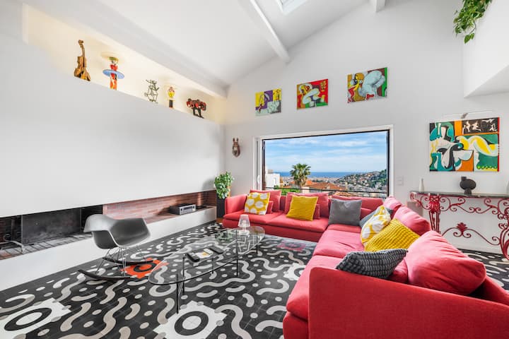 Superbe Villa D'artiste Vue Mer Proche Centre Nice - Saint-Laurent-du-Var