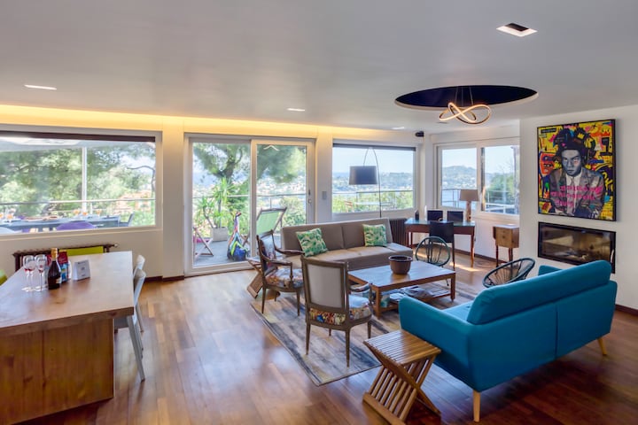 Villa Pour 8 Vue Cap Ferrat Parking Clim Bbq Wifi - Nizza