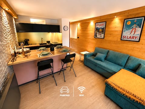 Airbnb performant: 1-bedroom apartment, south-facing, village center with parking à Saint Lary Soulan