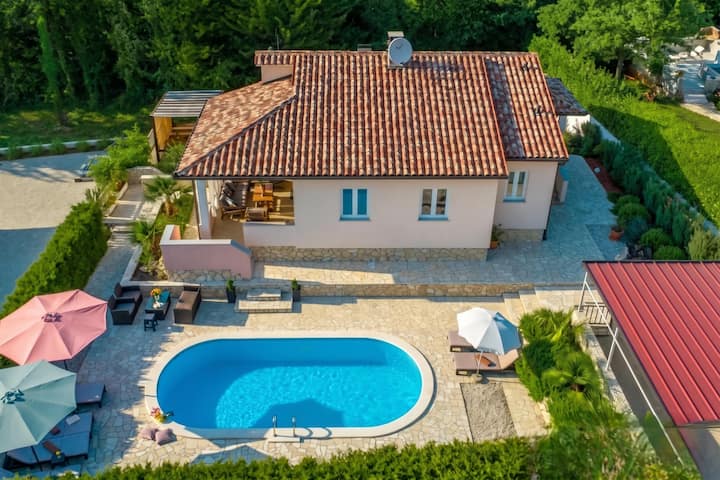 Istria Villa Stella For 8: Pool & Sauna - Rabac