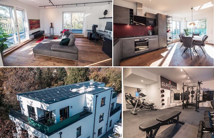 Modern Penthouse+gym-room+parking - Munich