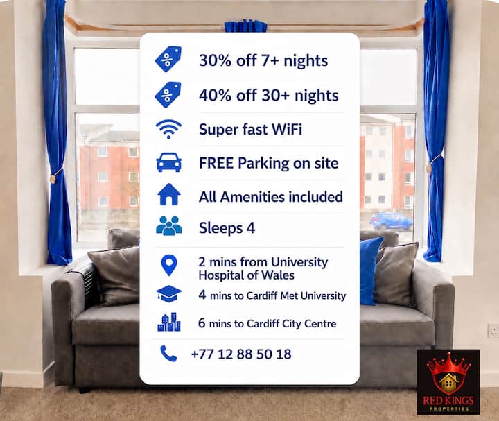 Cardiff Flat | Free Park | Business | Long Stays - Cardiff