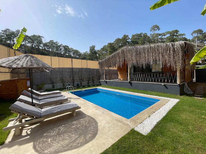 Jakuzi ,Plaja 850 Metre, ÖZel Havuzlu Villa - Göcek