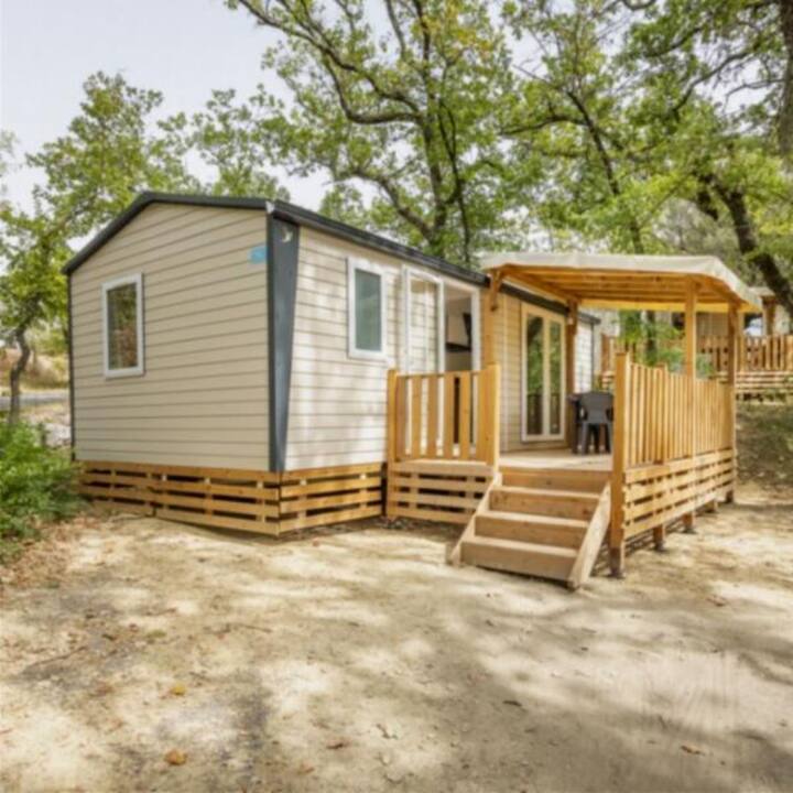 Mobil-home Confort+ 2 Chambres 4 Personnes, Terras - Anduze