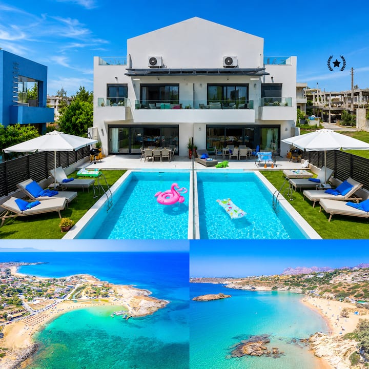 Walk To Beach & Restaurant / Private Pool - Chania