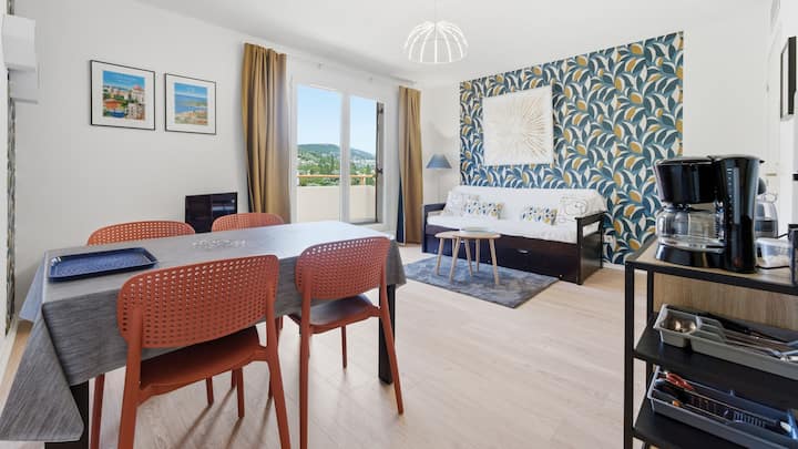Appartement Lumineux 4 Pers, Avec Balcons - Grasse