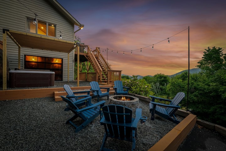 Dt Banner Elk|mtn View|speak Ez|hot Tub|lux Design - Banner Elk, NC