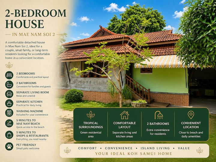 2 Bedrooms 2 Bathrooms House In Mae Nam Soi 2 - Ko Samui