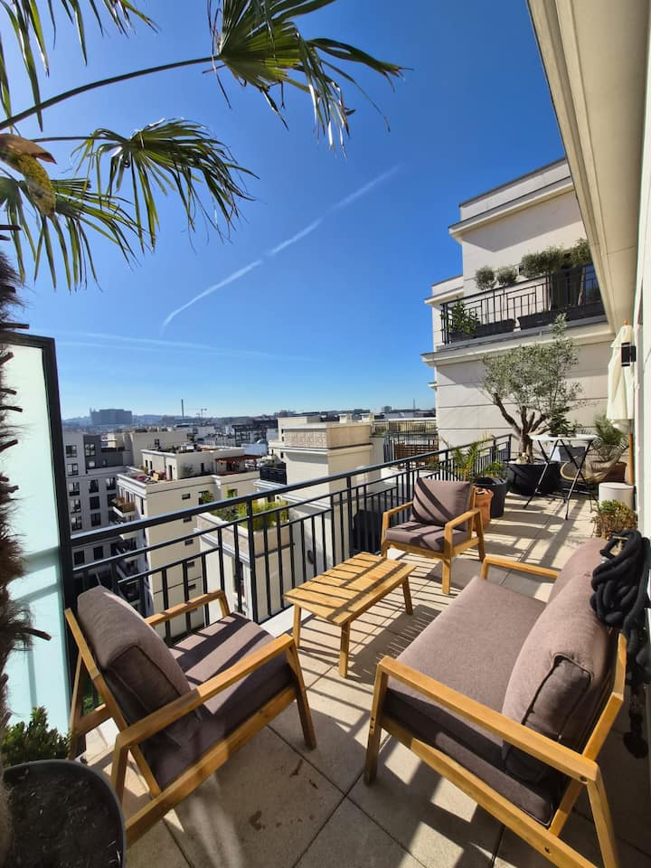 Vue Panoramique Tour Effeil Appartement Luxe - Stains