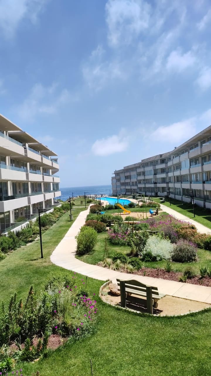 Cómodo Departamento Con Vista Al Mar En El Tabo - El Tabo