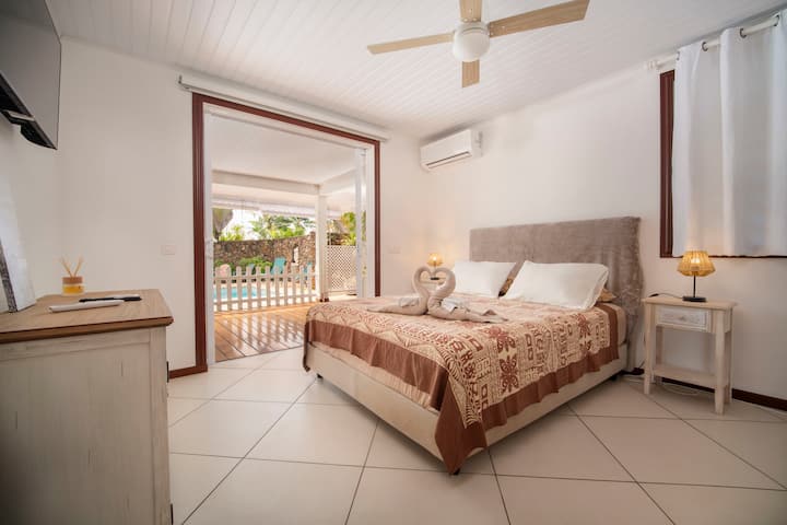 Fare Le Papayer - Villa 3 Chambres - Pisicine - French Polynesia