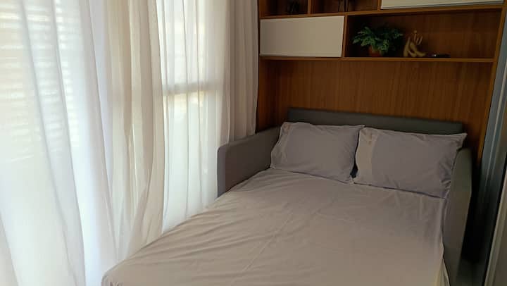 Sofa bed with a double mattress