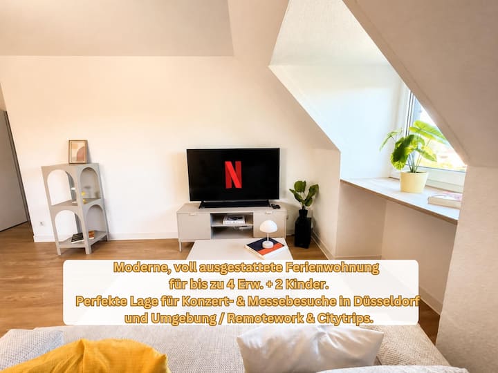 Modern 2 Room Apt. | 4 Pers | Priv. Parking | Wifi - Düsseldorf