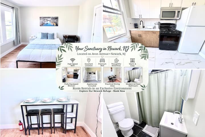 1br | Highspd Wifi | Roku | Avon Ave. | Nyc Train - Newark, NJ