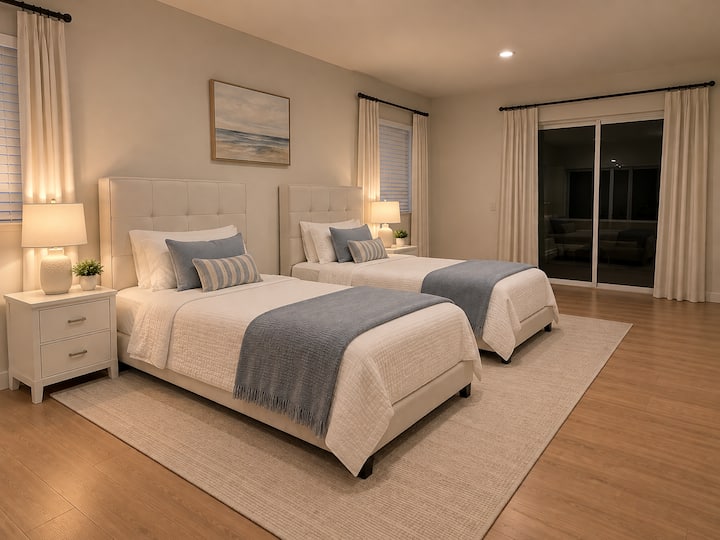 This bedroom will be ready by 10/10/26 and is a rendering of furniture purchased.
