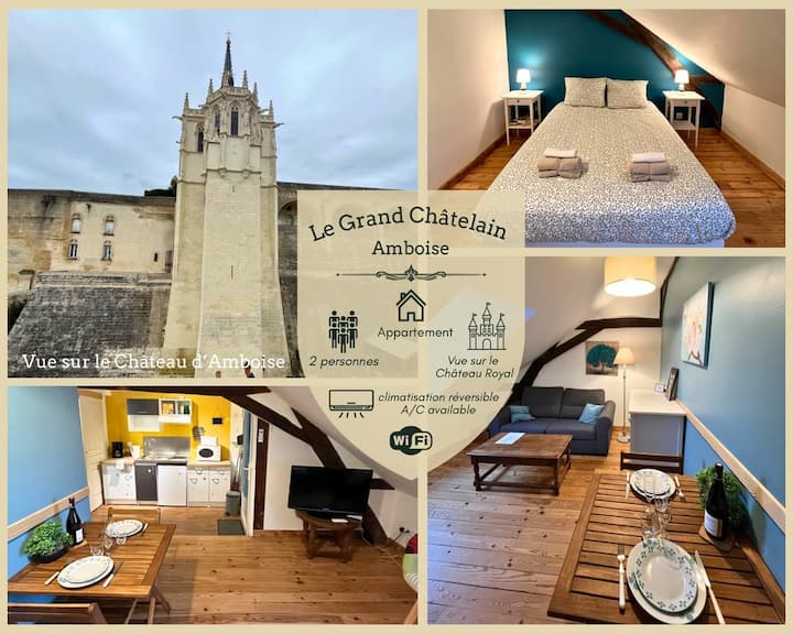 Le Grand Châtelain - T2 Vue Château Royal + Clim - Amboise