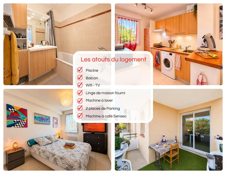 * Régussol Coloré * Linge Fourni - Wifi - Tv - Castelnau-d'Estrétefonds