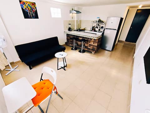 Top performing Airbnb: "Africa" Apartment with smart design near Santa Fe in álvaro Obregón