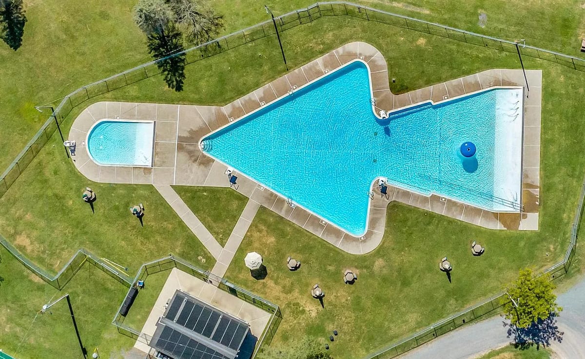 Pool, aerial view