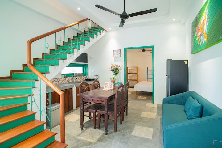 Charming Turquoise 2br Home | 1-min To Beach - Hội An