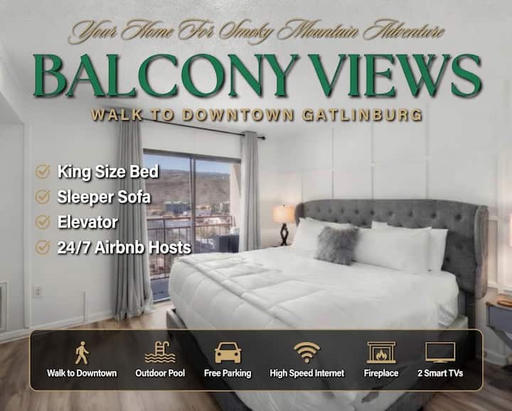 5th Floor Condo W/balcony, Pool, Walk To Downtown! - Gatlinburg, TN