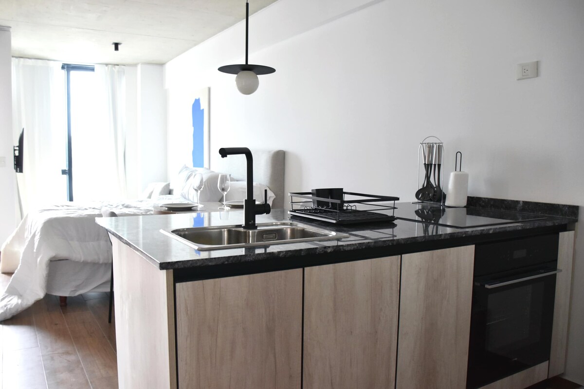 Студия с балконом и террасой