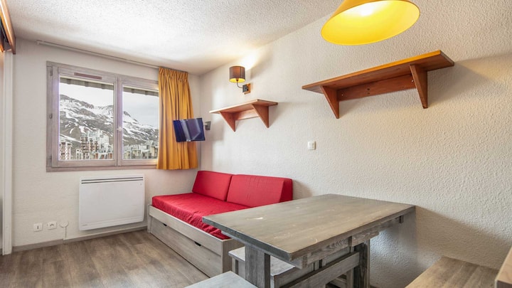 Coquet Studio 4 Pers, Balcon, Vue Piste De Ski - Tignes