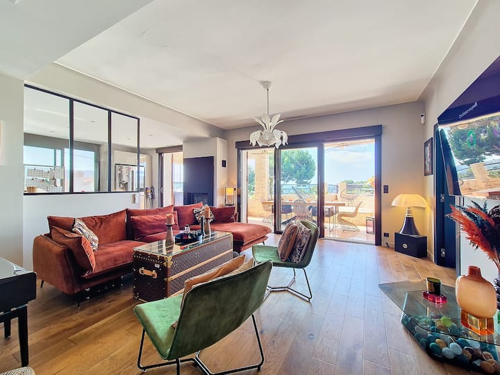 Villa Climatisée Vue Mer Et Piscine Privée - Saint-Laurent-du-Var