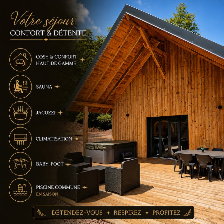 Chalet Cosy & Confort Haut De Gamme Spa~sauna~clim - Vogesen