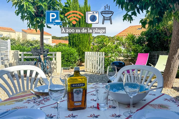 Pavillon, Grande Terrasse à 3 Minutes De La Mer - Gruissan