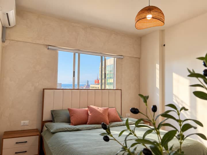 Bedroom at Calm & Cozy 2 bedrm in Gemmayze | 24/7 Elec & A/Cs, Gemmayze, Beirut