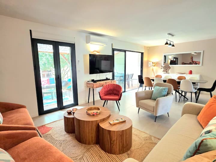 Villa Flamingo - Grand Confort 10 Pers & Jacuzzi - Le Barcarès