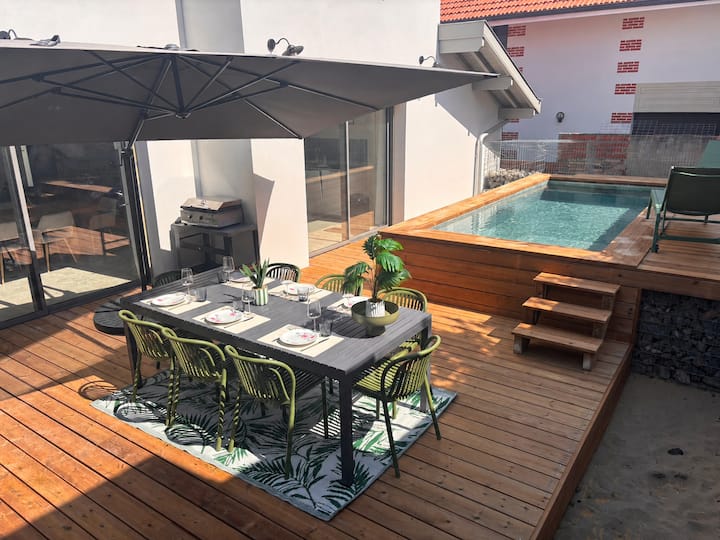 Villa Neuve Piscine Aiguillon Plage à Pied - 아흑꺄숑