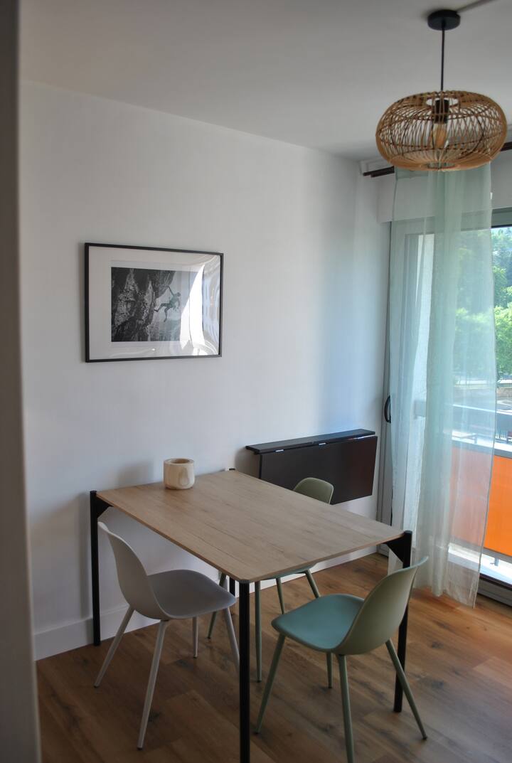Studio Vue Montagne Centre-ville Place Privée ! - 가프
