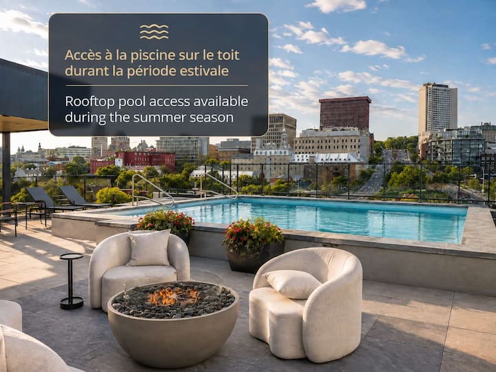 Piscine Sur Toit | Bbq | Terrasse | Oasis Urbain - Lévis