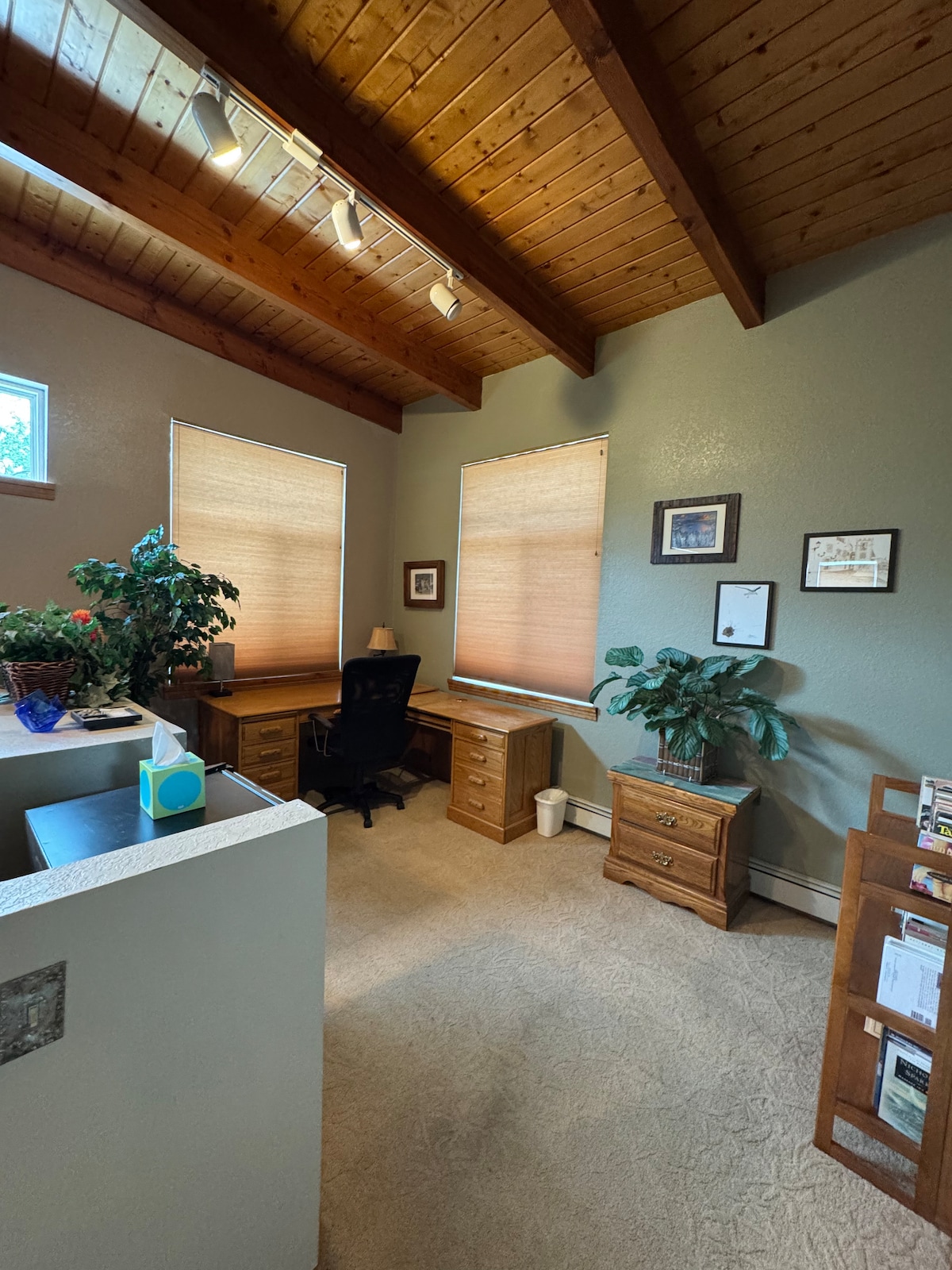Office workspace at the Home Gym Retreat