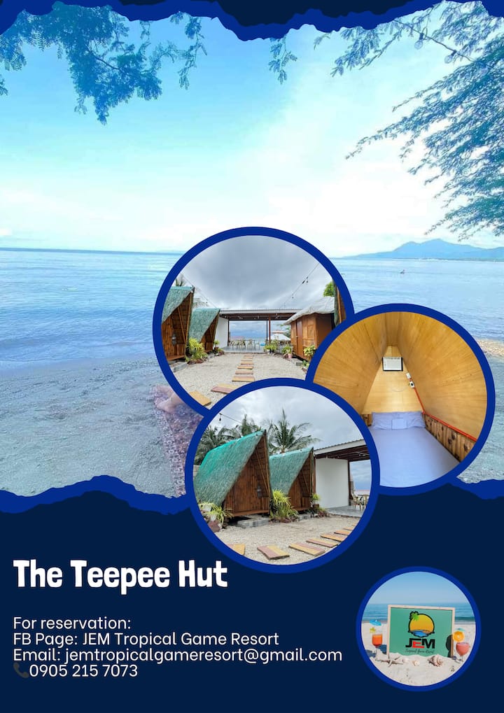 Beachfront Batangas Kubo Teepee Hut - Lobo