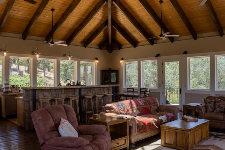 Spacious living room with stunning views