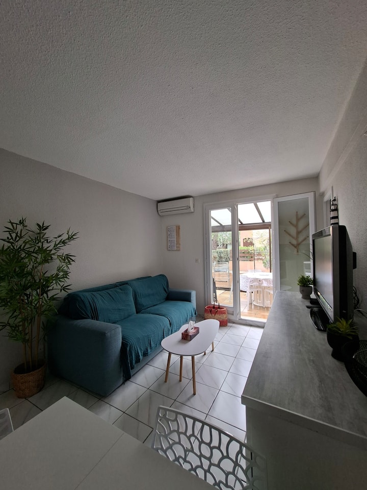 Appart T3 Climatisé/ 6 Pers/ Wifi/ Plage à 5 Min - Leucate